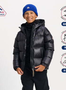 Pyrenex 童装羽绒服法国鸭绒宽松连帽防风保暖儿童外套25年 STEN
