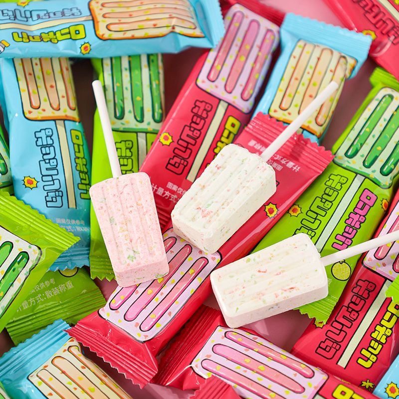 哄娃神器跳跳糖棒棒糖雪糕棒棒糖奶棒糖山楂葫芦混合棒棒糖礼包