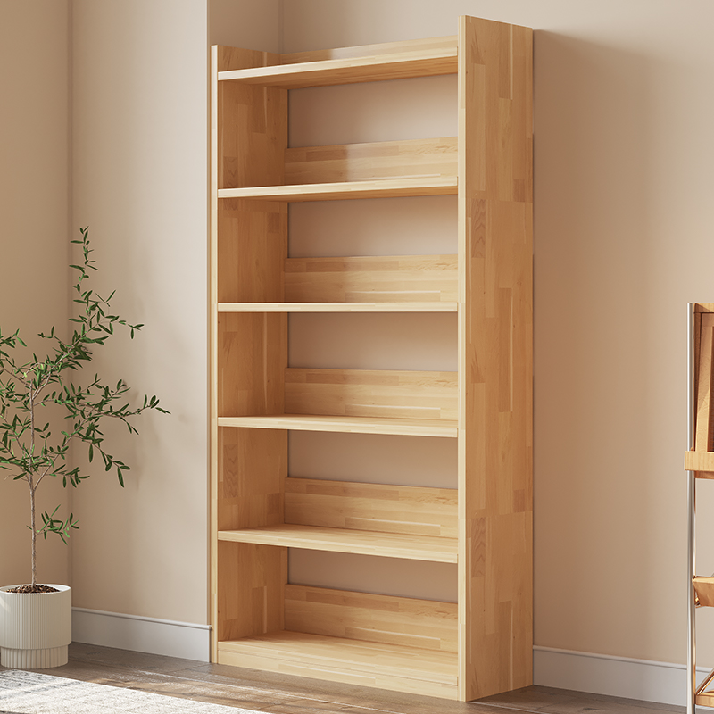 实木书架落地储物架子简易货架