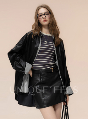 尢壹/UNIQUE'EEES【静奢老钱】简约假两件衬衫外套U5318112