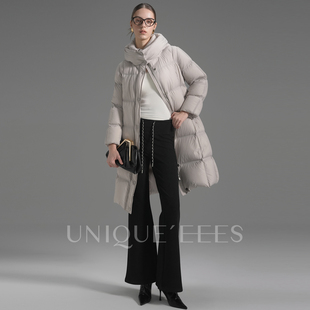 高智感连帽长款 尢壹 怕冷星人 EEES 鹅绒服U5502207 UNIQUE