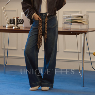 UNIQUE 做旧土耳其丝带阔腿牛仔裤 EEES 王 U5314012 热销裤 尢壹