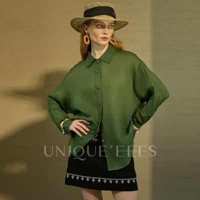 尢壹 【100苎麻】定制度假轻透慵懒风衬衫U5210016