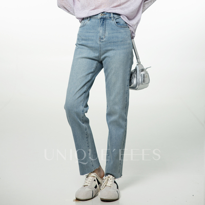 【参加】尢壹 【奢牌同款】经典水洗显瘦法棍裤U5214036