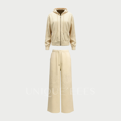 尢壹/UNIQUE'EEES【满天星】时髦重工烫钻休闲套装U6117001