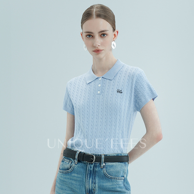 【廖廖粉丝专享】尢壹/UNIQUE'EEESPOLO领针织T恤U5108006