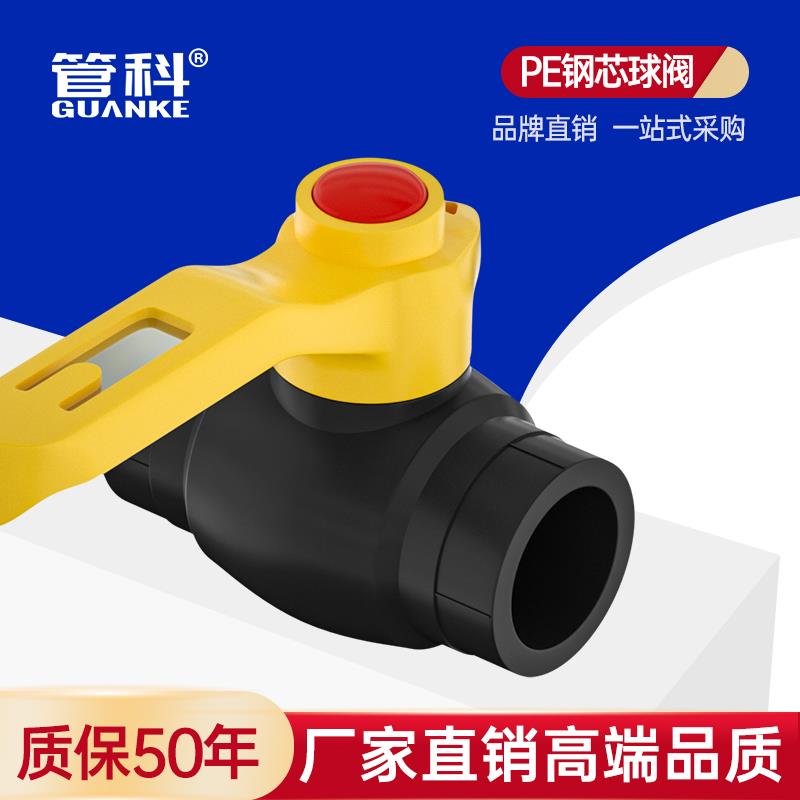 管科20pe25钢芯球阀4分6分平口热熔32接头阀门开关水管管件配件