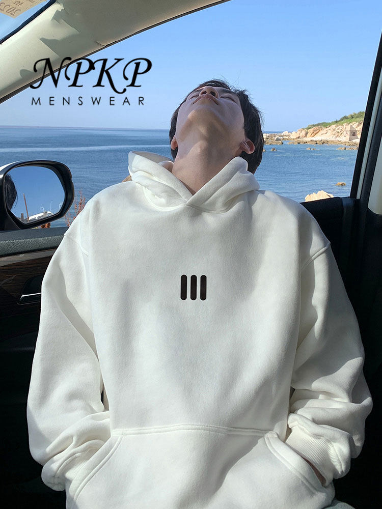 连帽卫衣男款春秋季2025新款美式休闲印花长袖体恤潮牌情侣外套男