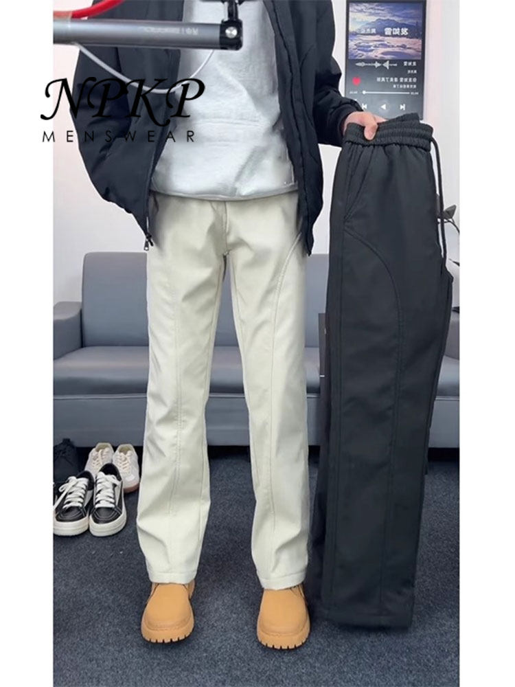 潮牌三防软壳冲锋裤男款春秋2025季新款美式休闲帅气斜切直筒长裤,男装,休闲裤,淘宝优惠券,粉丝福利购,淘宝优惠卷