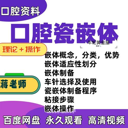 口腔嵌体课程从零开始学瓷嵌体制备车针使用粘接步骤嵌体操作流程