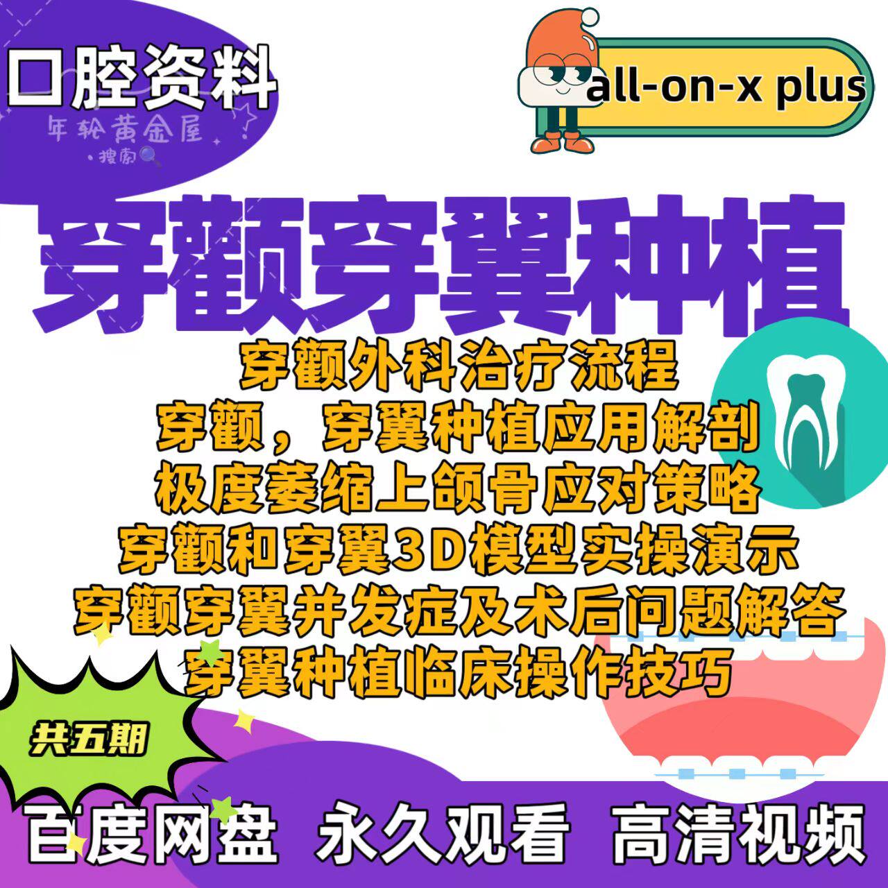 口腔穿颧穿翼种植课allonxplus上颌骨萎缩穿颧穿翼3D模型实操