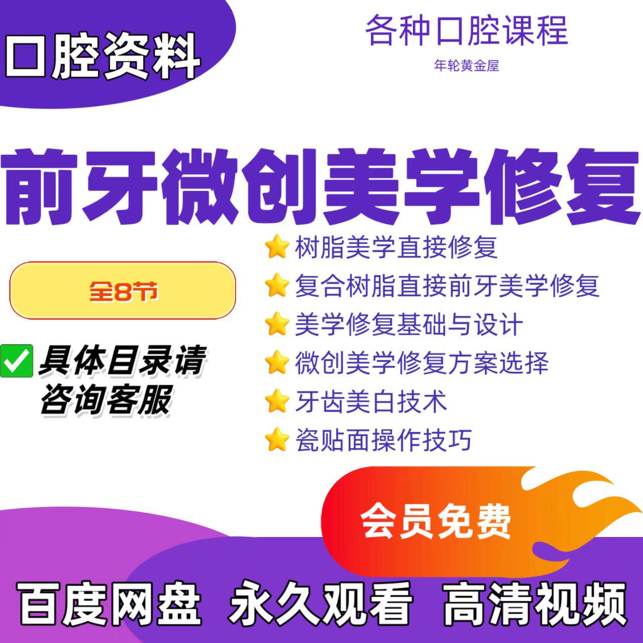 口腔前牙微创美学修复树脂复合树脂牙齿美白瓷贴面修复美学修复课