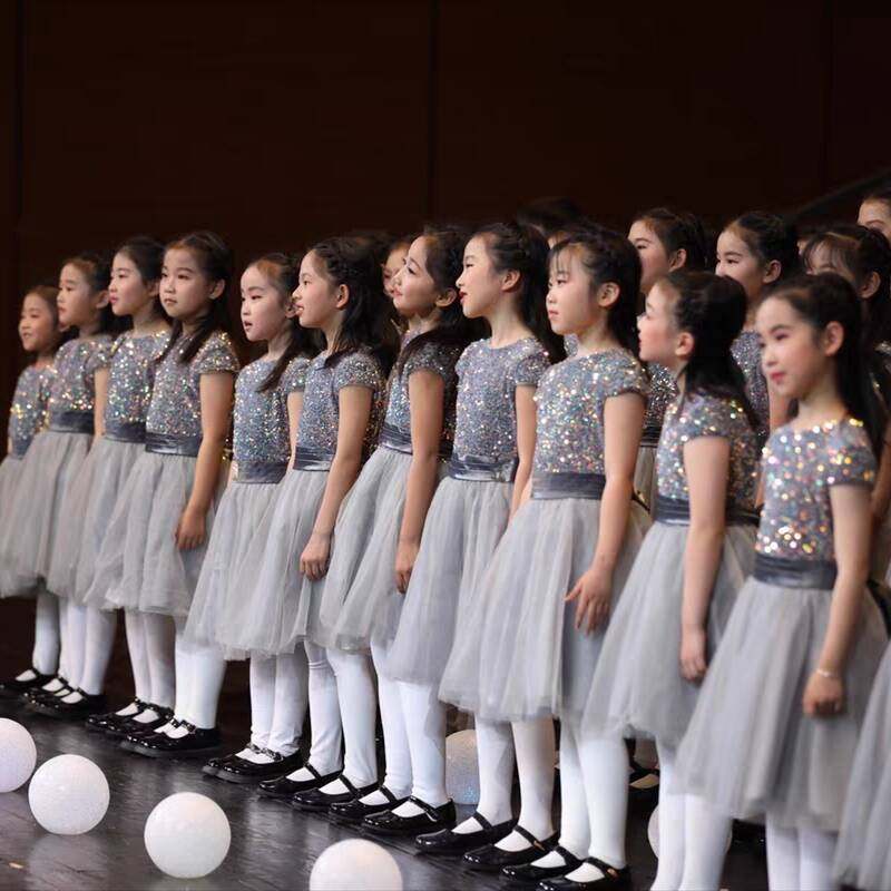 新款儿童合唱服中小学生诗歌朗诵钢琴表演合唱团演出服装主持礼服