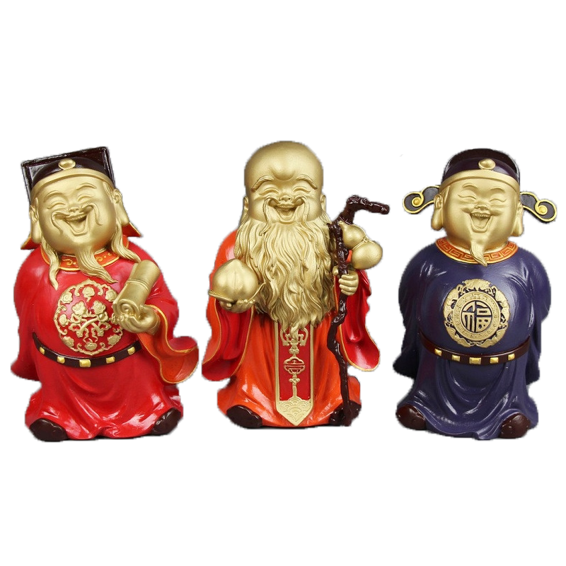 吉祥纯铜福禄寿三星招财