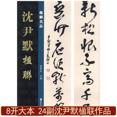 沈尹默楹联毛笔书法作品8开24副楹联名品孙宝文编行书四言联行书五言联六言七言九言联繁体旁注毛笔书法字帖学习临摹隶书湖南美术
