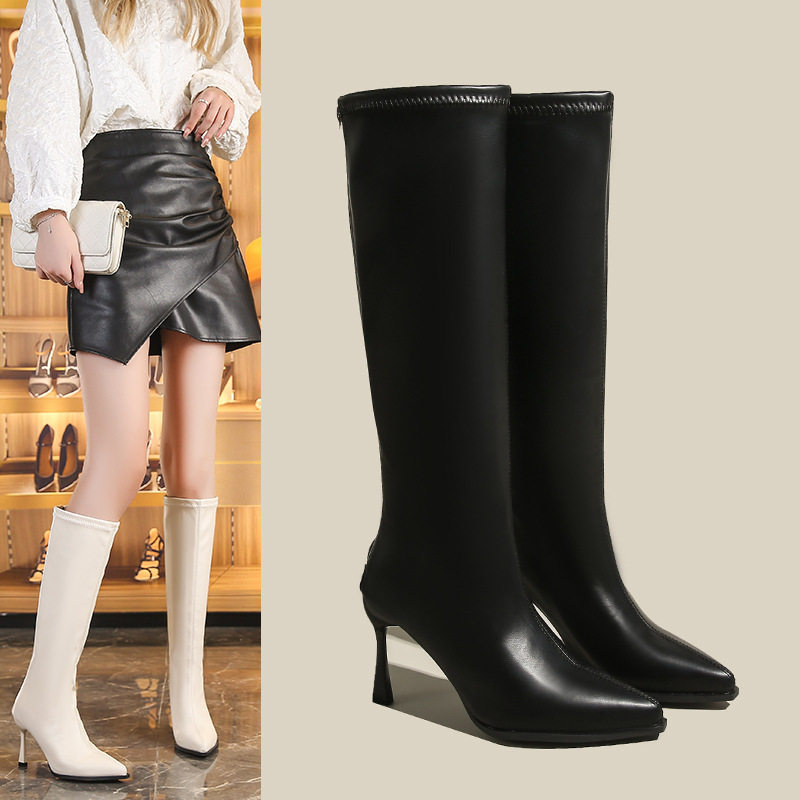 35-44码 大码不过膝长靴41新款高筒骑士靴42尖头细跟高跟马丁靴43,女鞋,马丁靴,淘宝优惠券,粉丝福利购,淘宝优惠卷