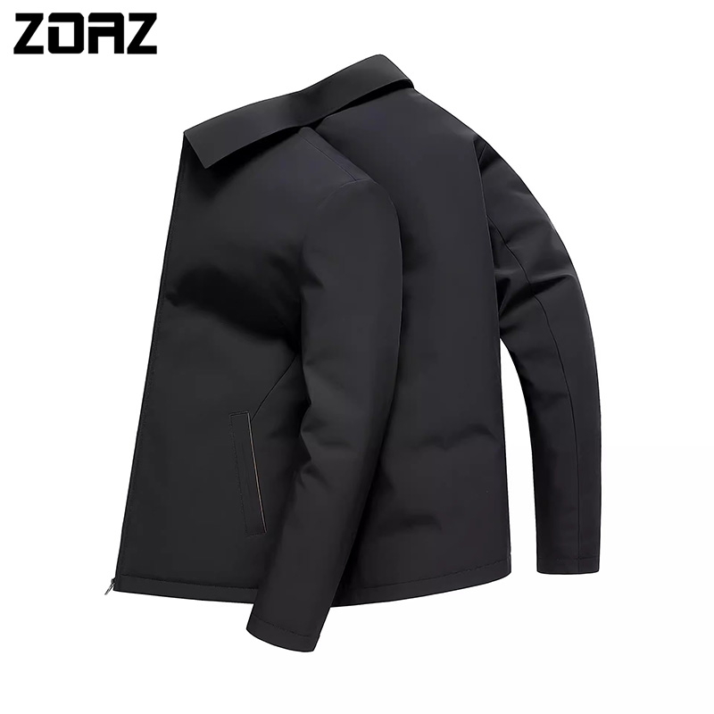 ZAOZ轻薄夹克羽绒服2025冬季新款男士翻领鸭绒保暖秋冬装短款外套