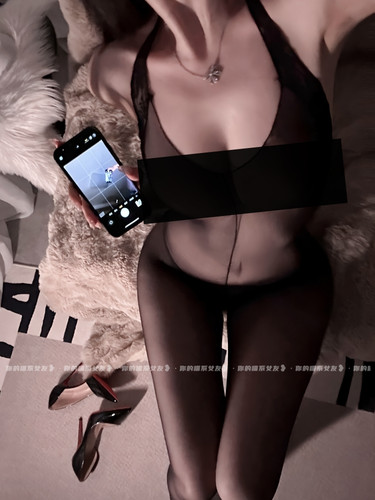 性感连体丝袜女全身透明开档制服