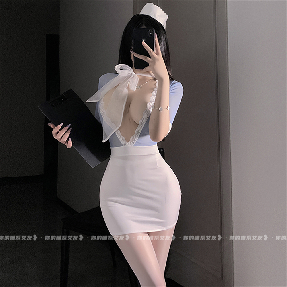 纯欲辣妹空姐连衣裙性感包臀短裙