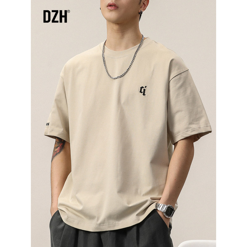 男士重磅t恤男纯棉短袖男夏季美式体恤2026新款大码男装夏装上衣