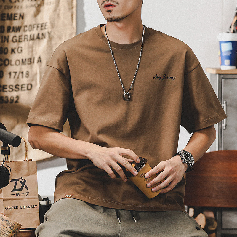 美式280g重磅T恤男短袖纯棉男士夏季潮牌2026新款男装半袖男体恤