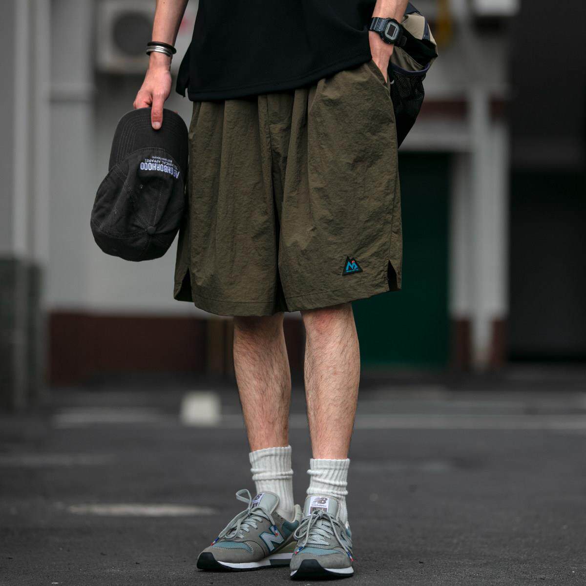 日系覆古户外速干休闲 短裤夏季男青年休闲 运动潮牌防水五分工装