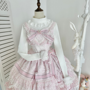 原创设计可爱百搭高领lolita德绒纯棉秋冬内搭 小甜蕾 现货