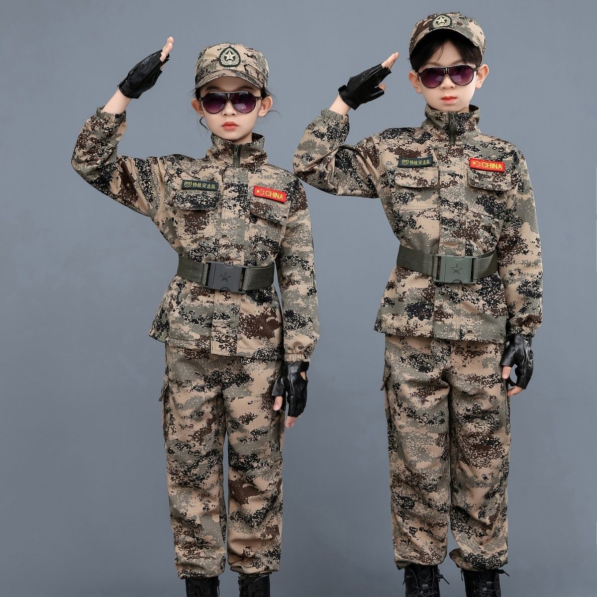 迷彩服套装儿童军训作训服