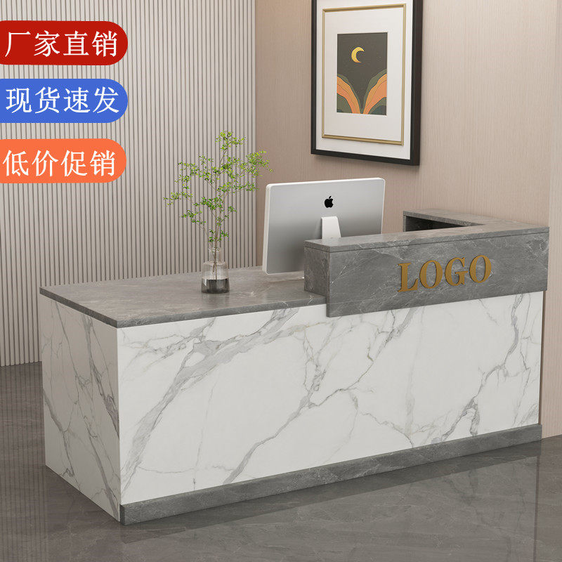 吧台收银柜台店铺小型服装店美容院理髲店收银桌柜台公司前台接待图片