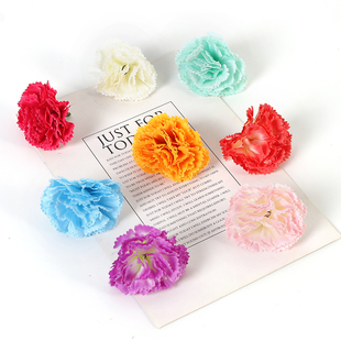 饰 头饰配件节日装 仿真康乃馨花头 diy手工材料假花绢花古风服装