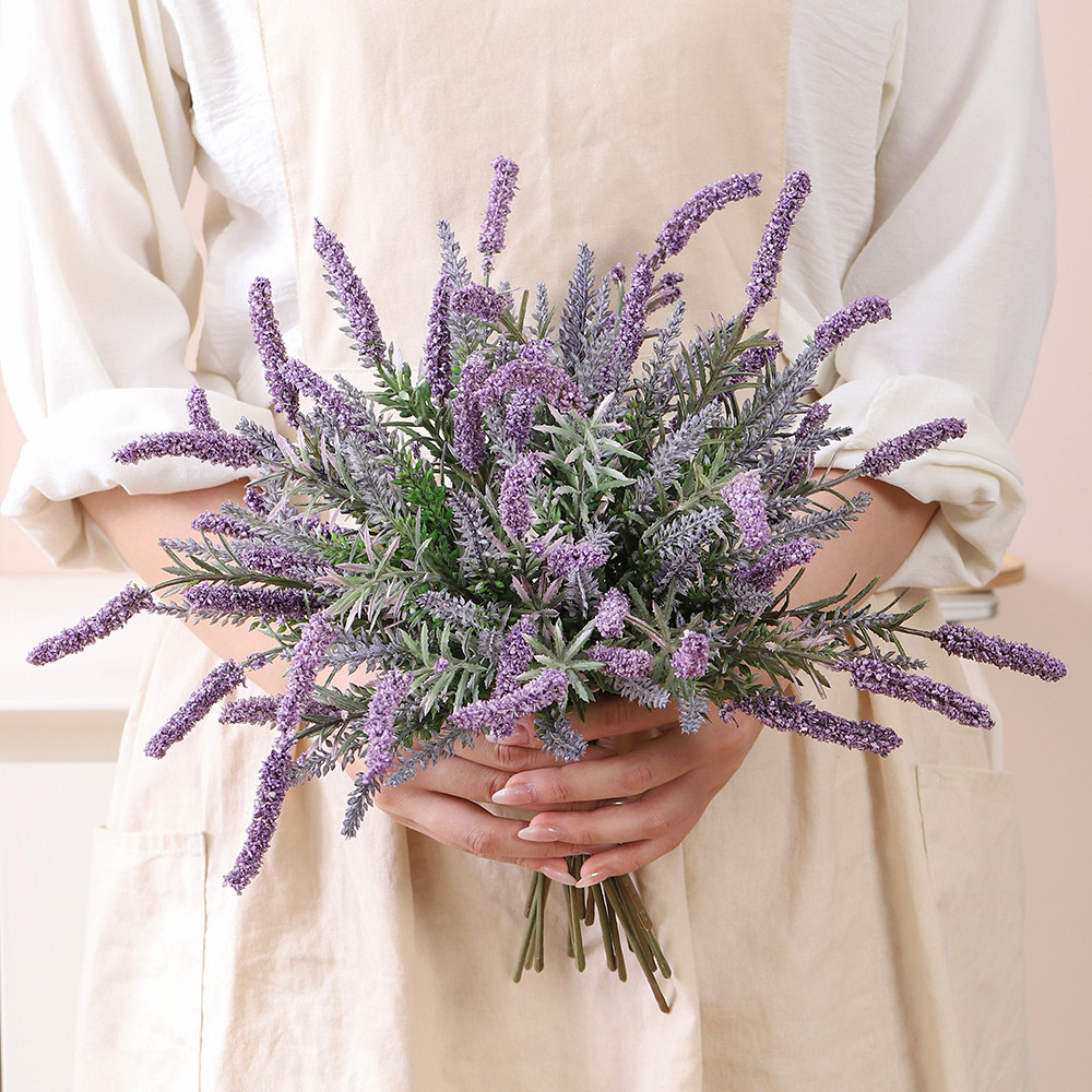 ins风仿真花薰衣草假花束 家居装饰花艺摆设客厅餐桌花束插花摆件
