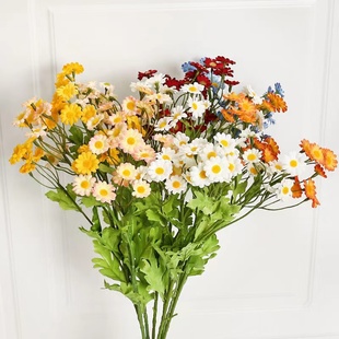 30头洋甘菊小雏菊仿真花假花客厅餐桌摆件婚礼手捧花田园拍摄道具