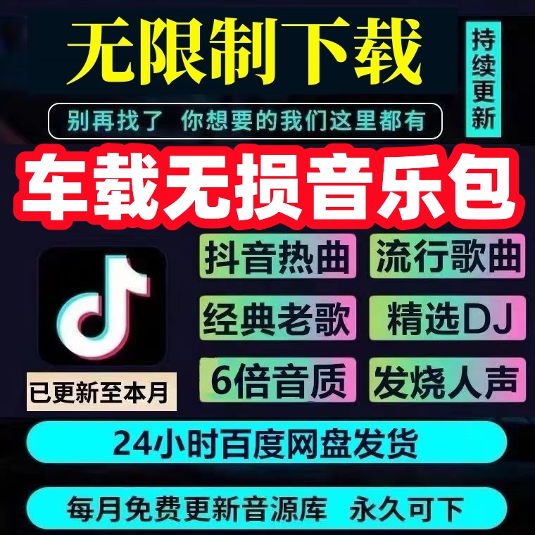 2024年无损车载音乐下载包免费抖音MP3歌曲高音质dj/flac/wav/mp4