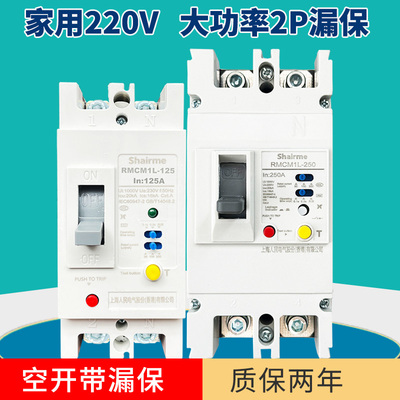 上海人民家用大功率2P漏保250A