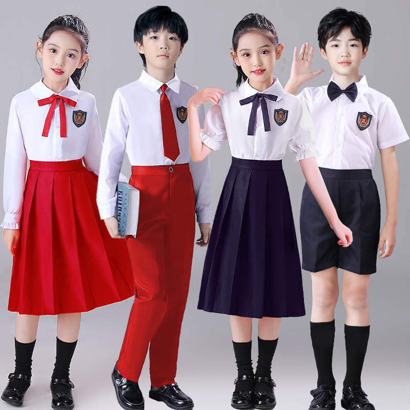 儿童合唱演出服红歌诗歌朗诵服