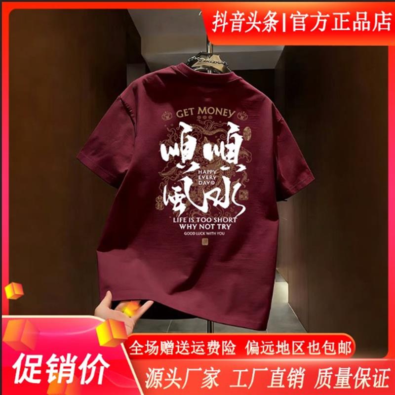 师凯服饰Amphelisia夏季潮流复古短袖T恤男2026圆领字母印花短袖