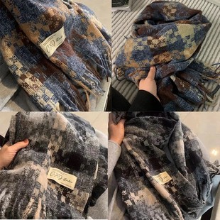 百搭款 时尚 围巾 情侣围脖韩版 蕉纤蕉服饰专卖秋冬流苏氛围w感新款