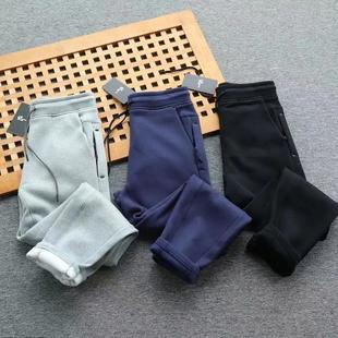 拜伦轻奢馆加绒加厚户外男士针织休闲裤运动裤立体剪裁版型休闲裤