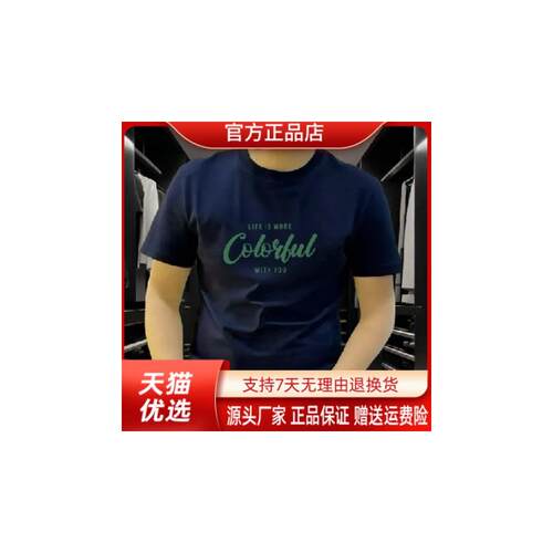 Cloud轻奢2号店2026夏新款短袖T恤男士潮流潮牌印花圆领半袖上衣
