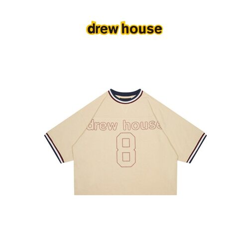 drew house 字母logo图案数字印花短袖T恤训练棒球衫