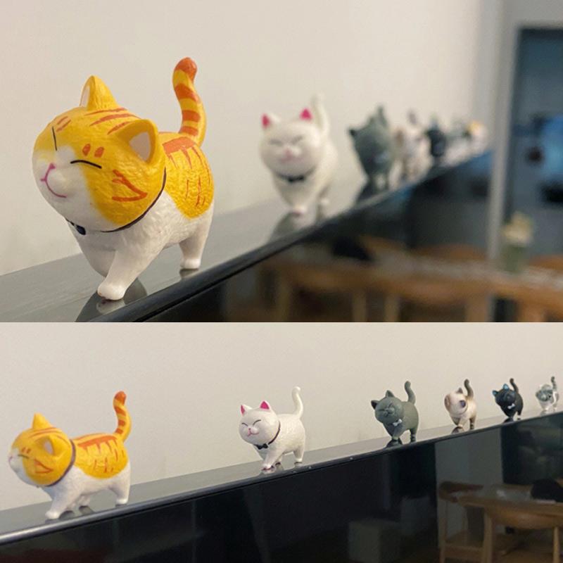 原创猫咪摆件办公室桌面屏幕电脑萤幕摆件工位趴趴装饰品车内女