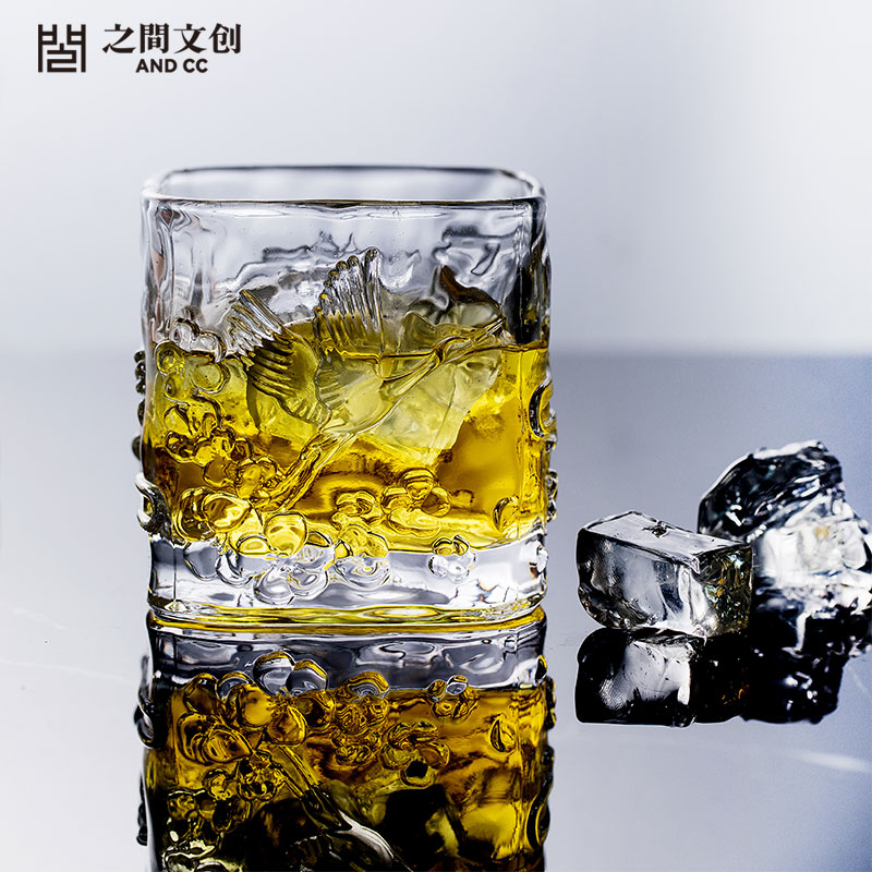 之间文创黄鹤楼玻璃杯威士忌酒杯
