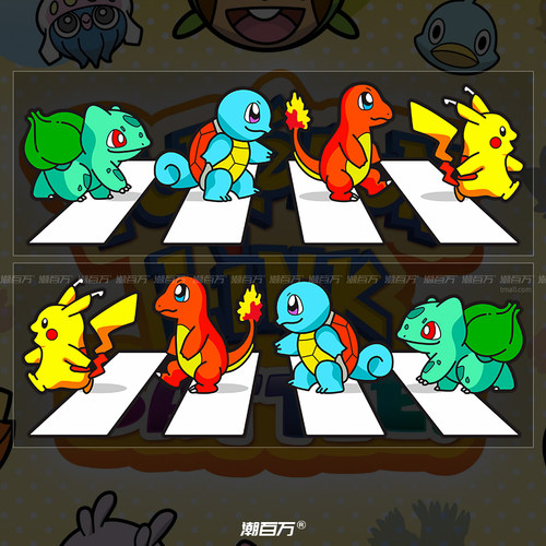 宠物精灵过马路潮百万反光贴