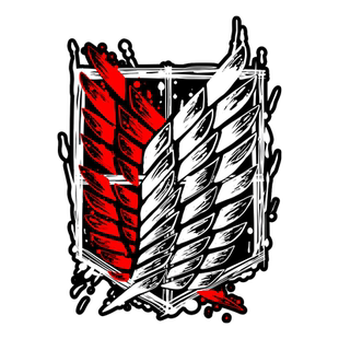 进击的巨人车贴自由之翼调查兵团徽章汽车反光贴电动车身装饰贴纸