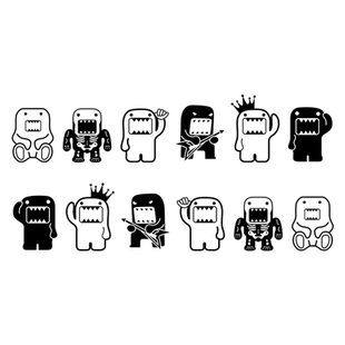 DOMO君卡通组合车贴日系JDM改装汽车贴纸电动车摩托装饰反光贴花