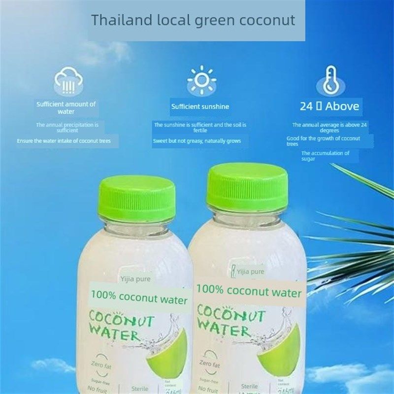 【抢8瓶】100%亿佳纯椰汁246ml*8H瓶含电解质饮品补水天然椰子水,咖啡/麦片/冲饮,纯果蔬汁/纯果汁,淘宝优惠券,粉丝福利购,淘宝优惠卷