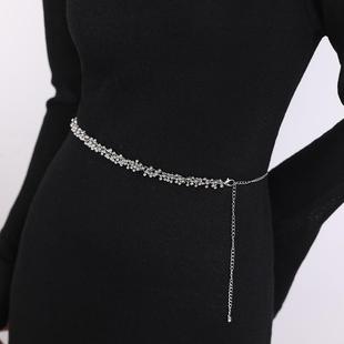 小众设计感链条腰带腰链配毛衣高级感2026新款ins裤链高级银色女