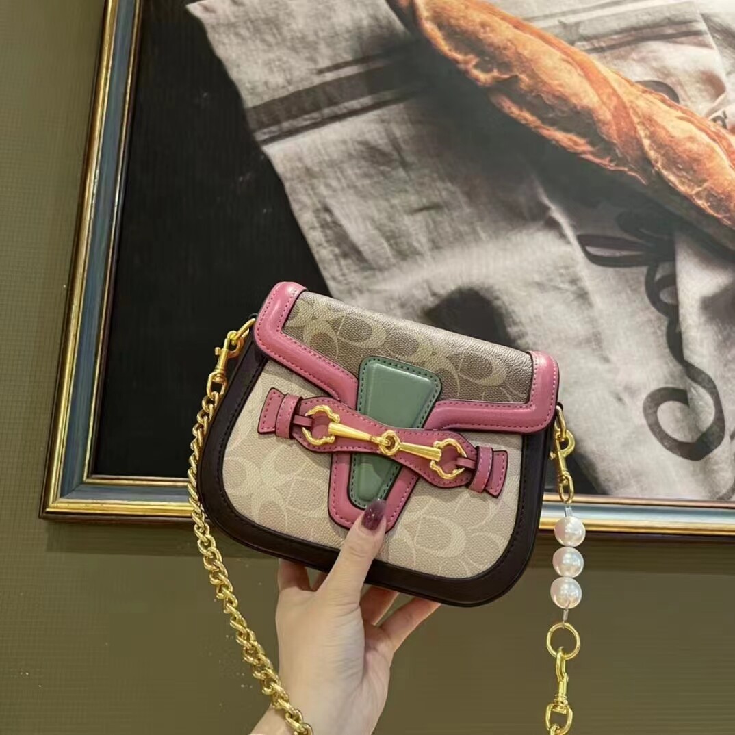 香港真皮正品2024新款时尚轻奢经典高级感腋下马鞍包单肩斜挎女包