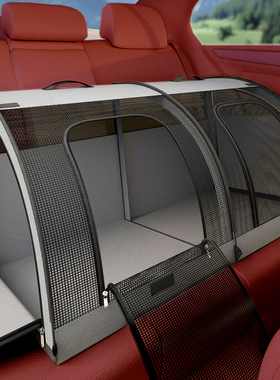 车载狗窝宠物外出长途后排狗笼子四季通用猫咪笼便携折叠产房猫包