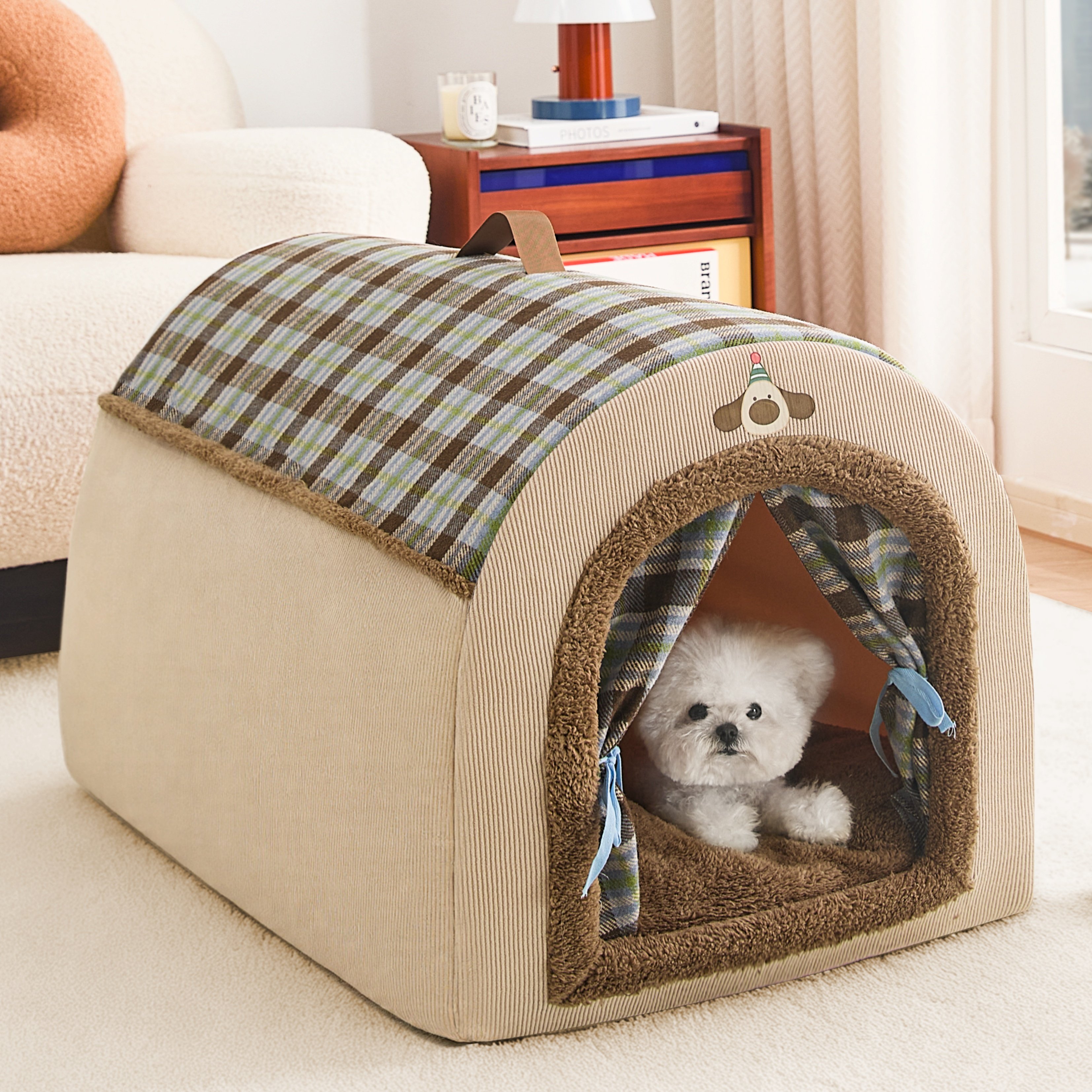 狗窝冬日加厚保暖半封闭式可拆洗中小型犬睡觉的房子四季通用宠物,宠物/宠物食品及用品,狗窝/屋/帐篷/沙发,淘宝优惠券,粉丝福利购,淘宝优惠卷